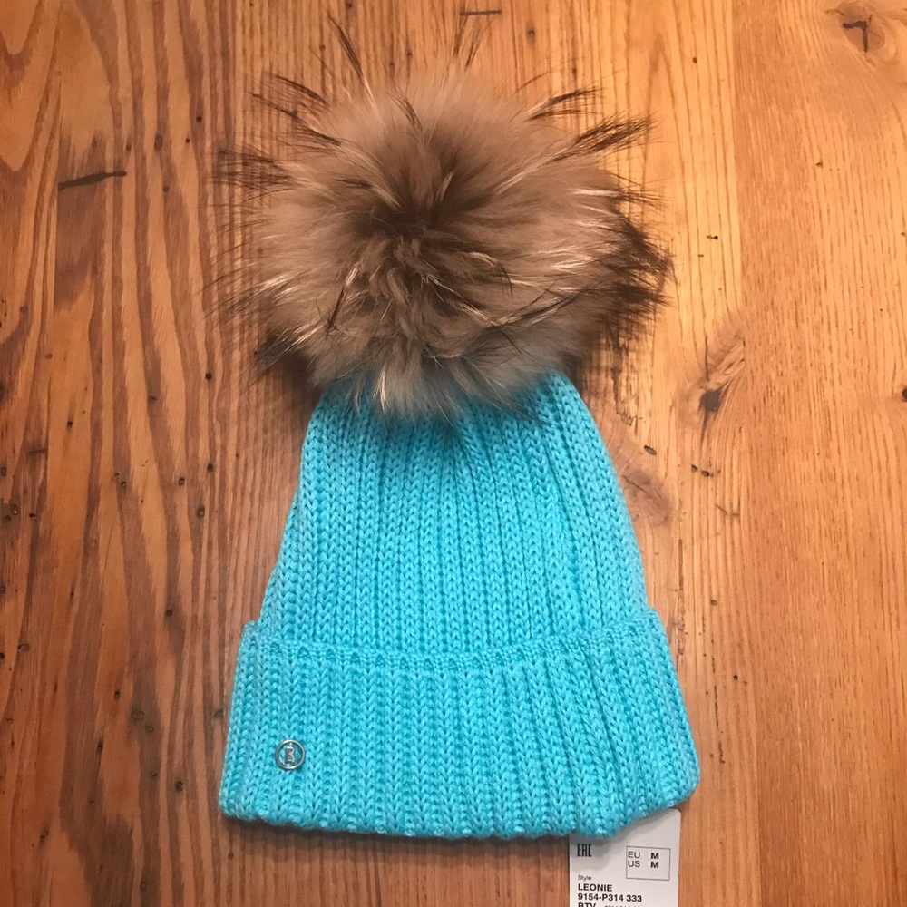 Bogner Turquoise “Leonie” Real Fur Hat